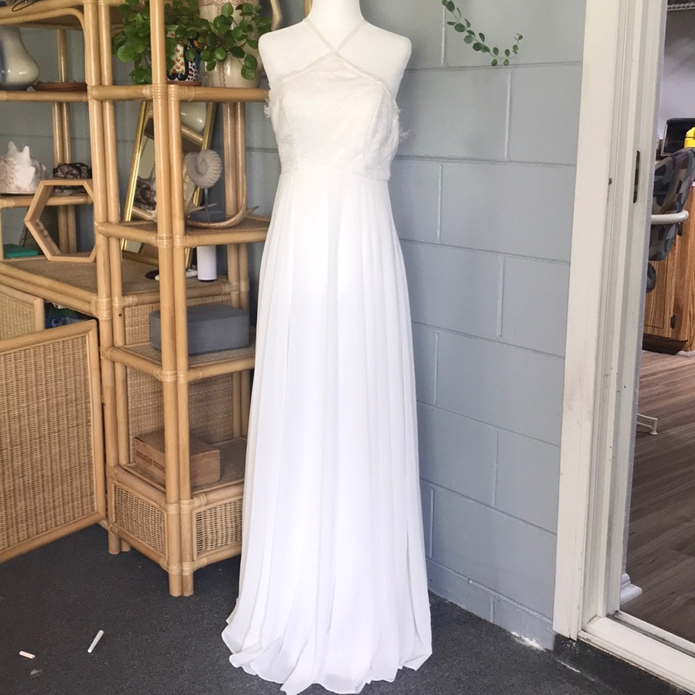 Lulus White Lace evening dress